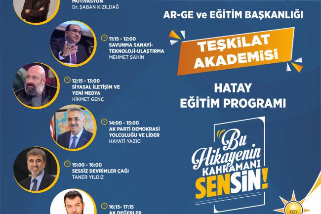 "AK Parti Teşkilat Akademisi Hatay’da"