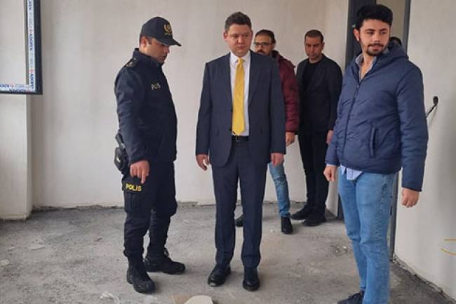 Arsuz’da polis merkezi amirliği inşaatında sona gelindi