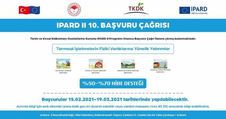 TKDK BAŞVURU ÇAĞRI İLANINA ÇIKTI