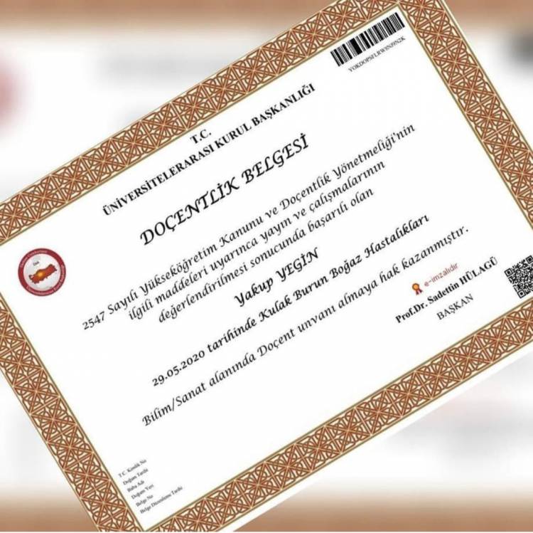 DOÇ.DR. YAKUP YEGİN KBB  kulak burun boğaz  ameliyatlarında harikalar yaratmaya devam ediyor 