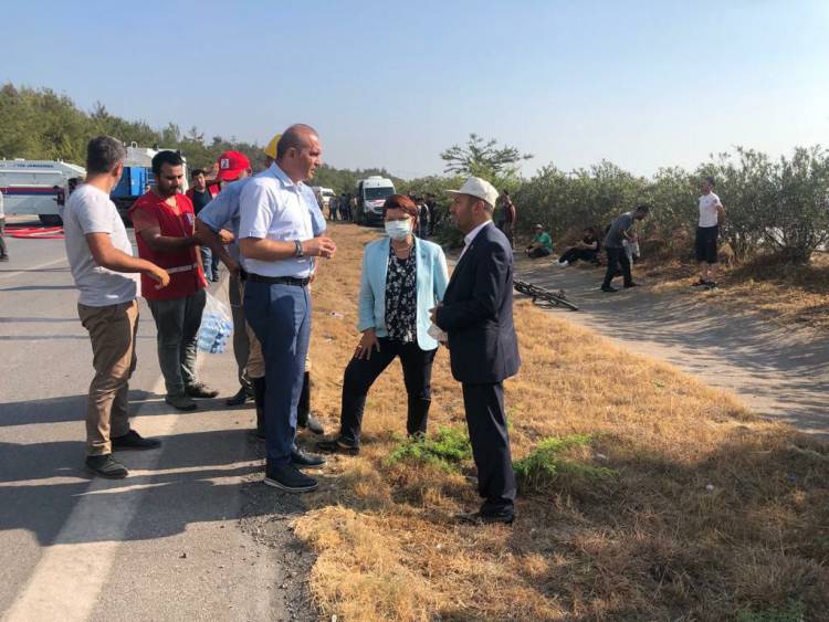 HATAY MİLLETVEKİLİ SUZAN ŞAHİN HATAY DÖRTYOL’DA  ÇIKAN YANGINI YERİNDE İNCELEYEREK AÇIKLAMALARDA  BULUNDU.