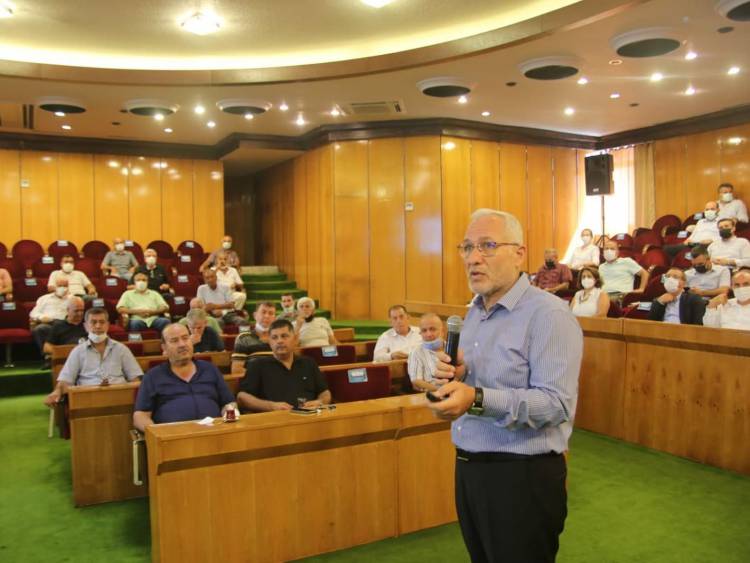 BELEDİYE BAŞKANI TOSYALI,MUHTARLARLA BİR ARAYA GELDİ