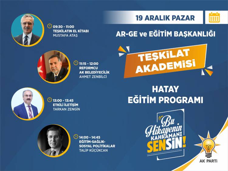 "AK Parti Teşkilat Akademisi Hatay’da"