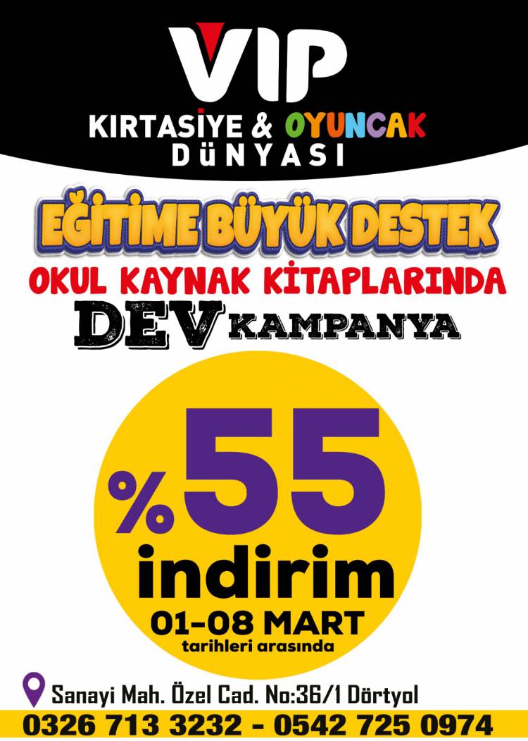 YILIN DEV KAMPANYASI VİP KIRTASİYE VE OYUNCAK DÜNYASINDA