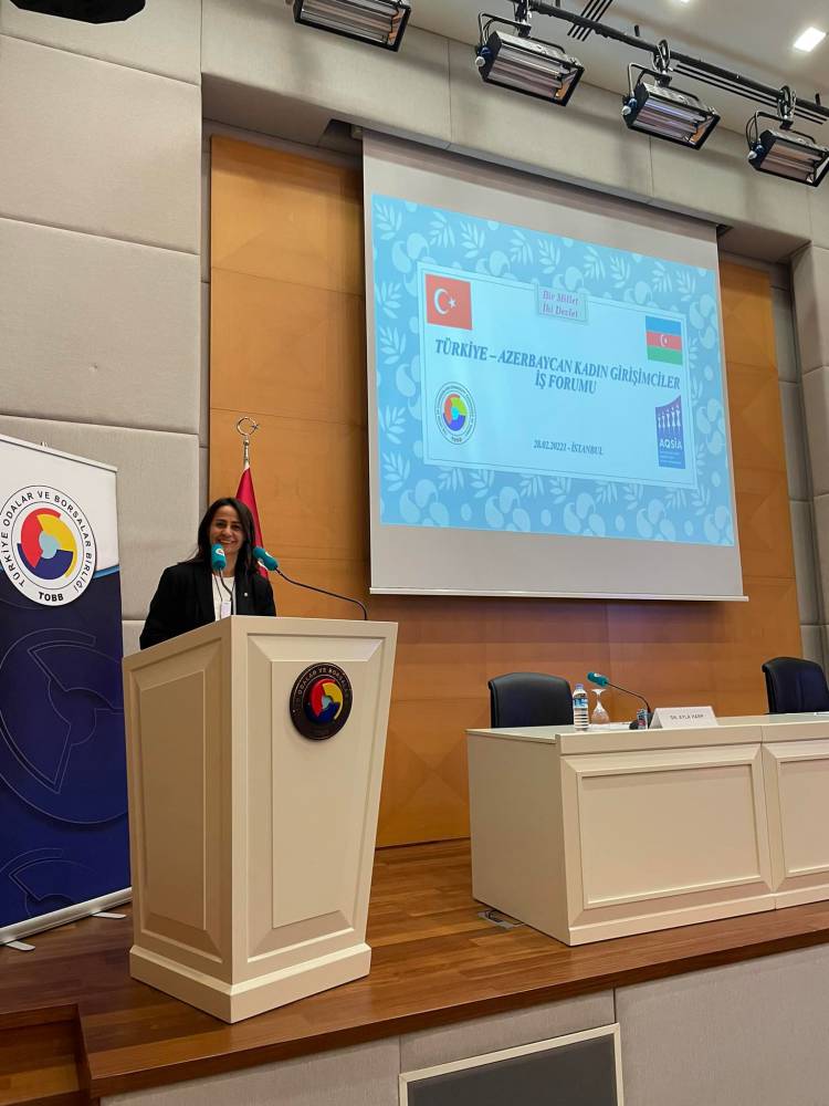 TOBB Hatay Kadın Girişimciler İl İcra Kurulu Başkanı Yeşim  Ugutmen, Türkiye&Azerbeycan İş Formuna katıldı